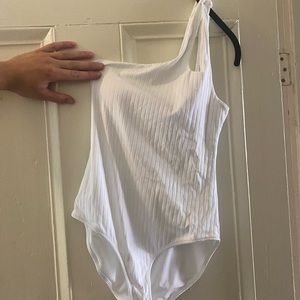 Aerie NWT Ribbed One Shoulder One Piece